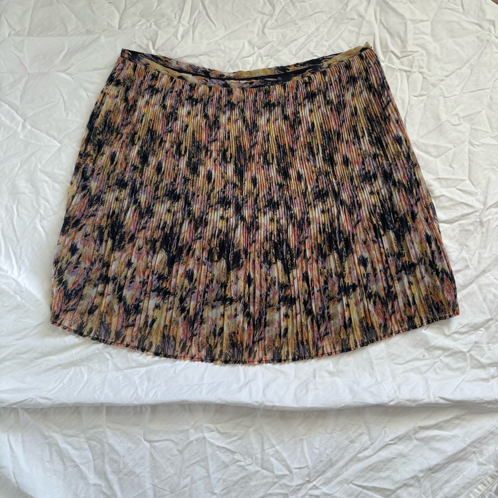 Broadway & Broome Madewell Size 8 Pleated Chiffon Mini Skirt Side‎ Zipper